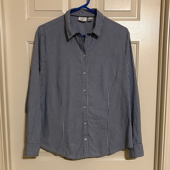 Lee Blue Striped Button Down Shirt - Picture 1 of 5